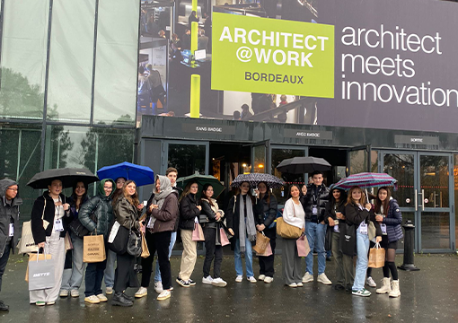 Actu CREAD : Nos étudiants en visite sur le salon ARCHITECT@WORK