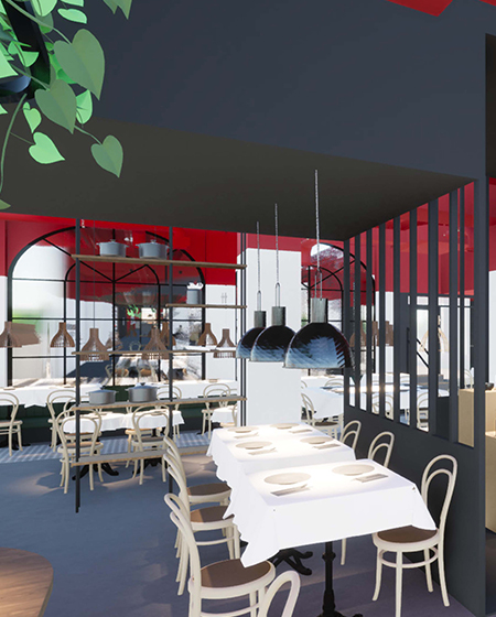 Projet Architecture Intérieure MODERNISER L'INTÉRIEUR UN RESTAURANT - Sophie DUSSUYER CREAD