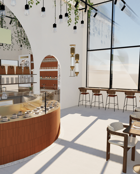 Projet Architecture Intérieure CRÉATION ET AMÉNAGEMENT D'UNE CHOCOLATERIE / SALON DE THÉ - Émie CREDOT CREAD
