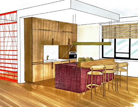 Projet Architecture Intérieure AMÉNAGEMENT D'UN APPARTEMENT POUR DEUX ÉTUDIANTES EN ARCHITECTURE INTÉRIEURE - SOLÈNE LOURDELLE CREAD