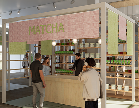 Projet Architecture Intérieure CRÉATION D'UN ÉVÉNEMENT AUTOUR DU MATCHA : LE GREEN FLOW FESTIVAL - AUDREY BUISSON / CAMILLE NUZILLAT / JUSTINE SAUZOT CREAD