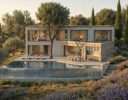 Projet Architecture Intérieure CONCEPTION D'UNE MAISON INDIVIDUELLE CONTEMPORAINE A MARSEILLE - OCÉANE NATOLI / CHARLOTTE RAYNAL CREAD