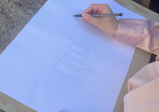 cours de croquis à CREAD Lyon