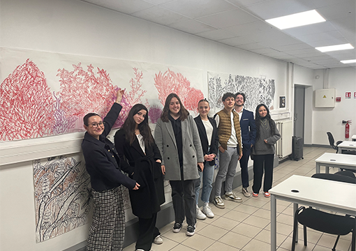 Atelier croquis géant pour les étudiants à l'école d'architecture CREAD Lyon