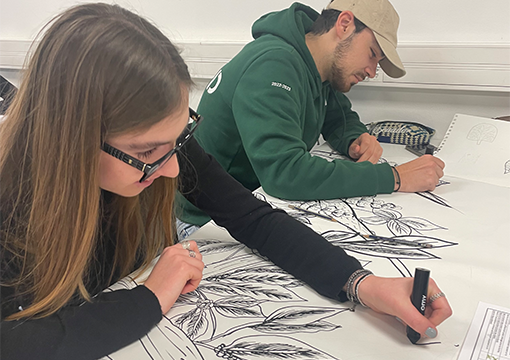 Atelier croquis géant pour les étudiants de CREAD Lyon